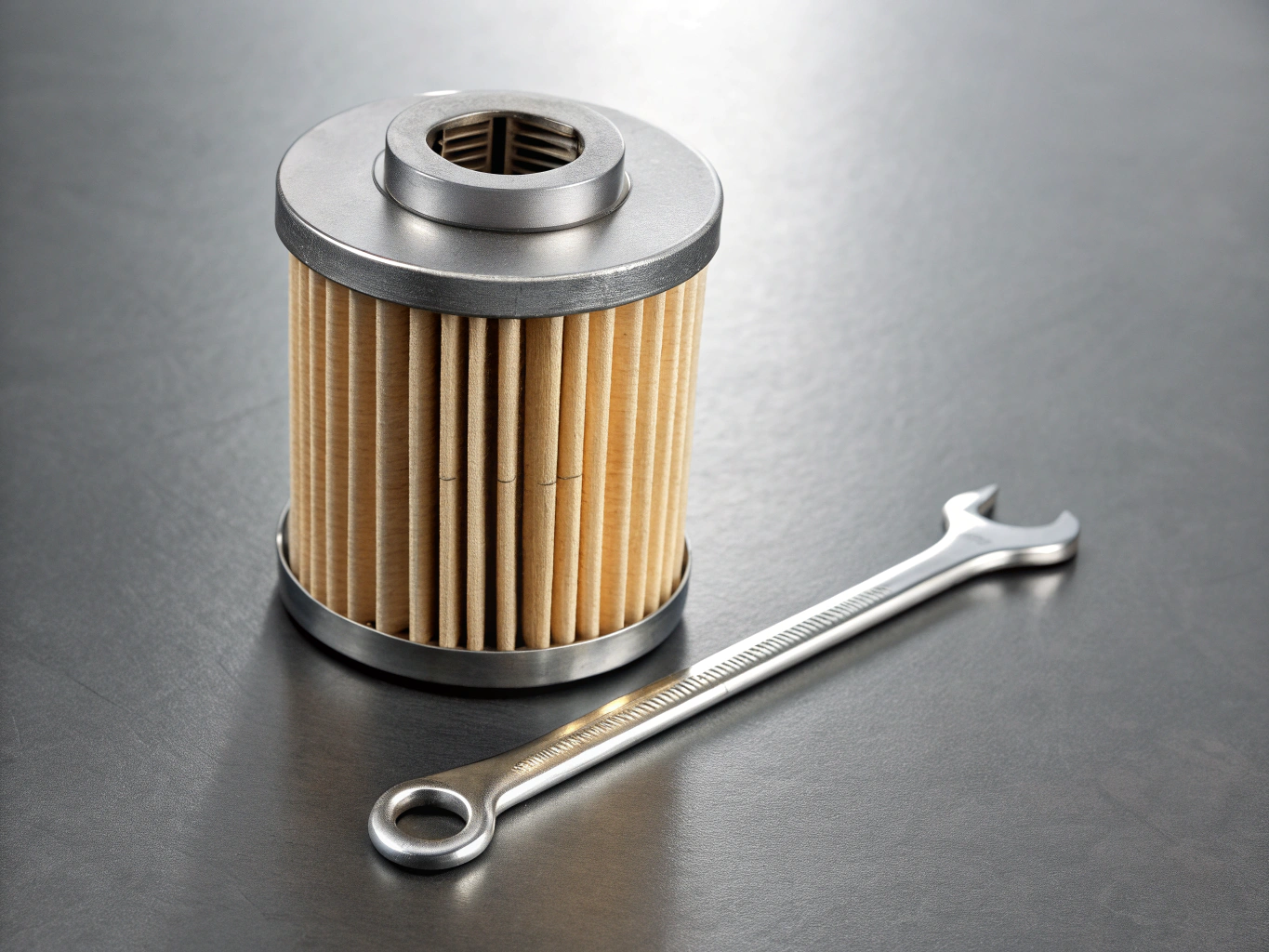 Heavy duty metallic inline fuel filter canister